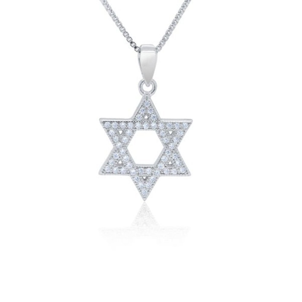 925 Star of David Pendant with 18" Necklace Chain